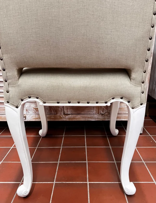 Pair of French Country High Back Tufted Chairs - Image 3