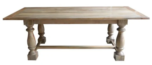 Country Farmhouse Trestle Dining Table - Image 4
