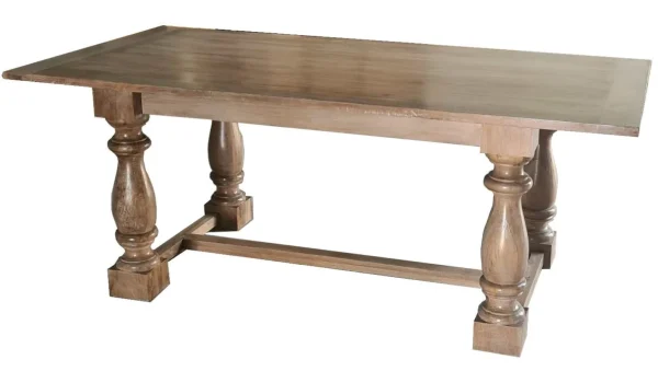 Country Farmhouse Trestle Dining Table - Image 3