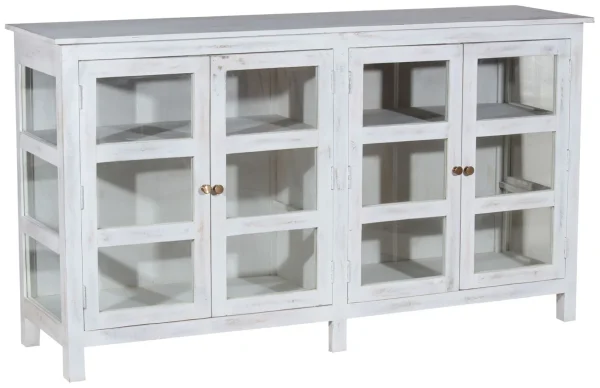 Shabby Chic White Retail Store Display Cabinet - Image 2