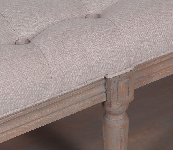 Coastal Dining Table Bench With Shelf - Image 4