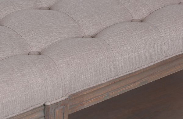 Coastal Dining Table Bench With Shelf - Image 5