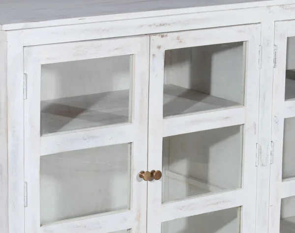 Shabby Chic White Retail Store Display Cabinet - Image 4