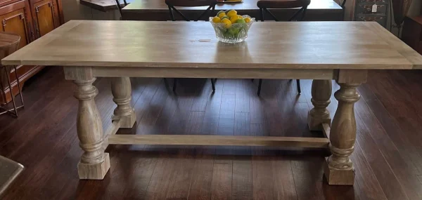 Country Farmhouse Trestle Dining Table - Image 2