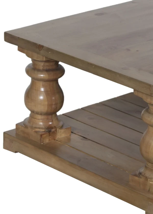 Rustic Square Coffee Table - Image 3