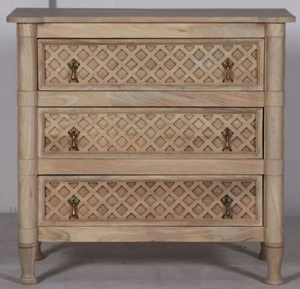 Hand-Carved Solid Wood Bachelor’s Chest - Image 2