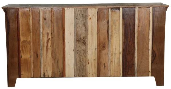 Old Country Farmhouse Rustic 6-Door Glass Sideboard - Image 4
