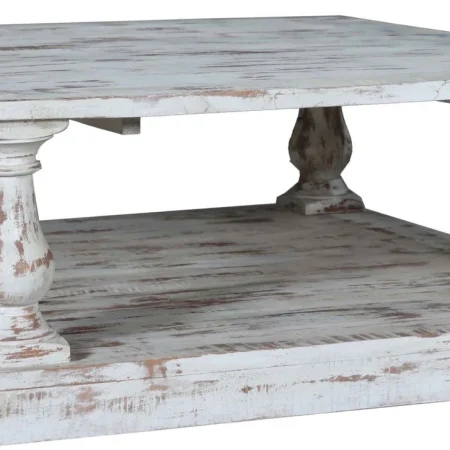Shabby Chic 2-Tier Square Coffee Table