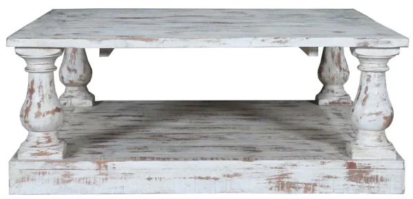 Shabby Chic 2-Tier Square Coffee Table - Image 2