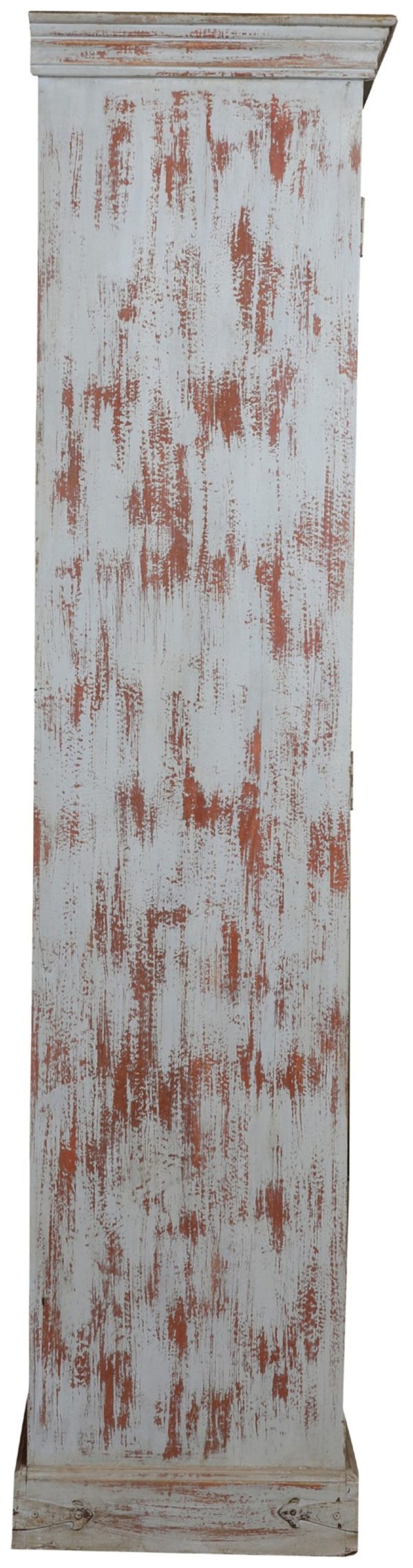Rustic Reclaimed 6' Tall Glass Door Wood Bookcase Weathered - Image 8