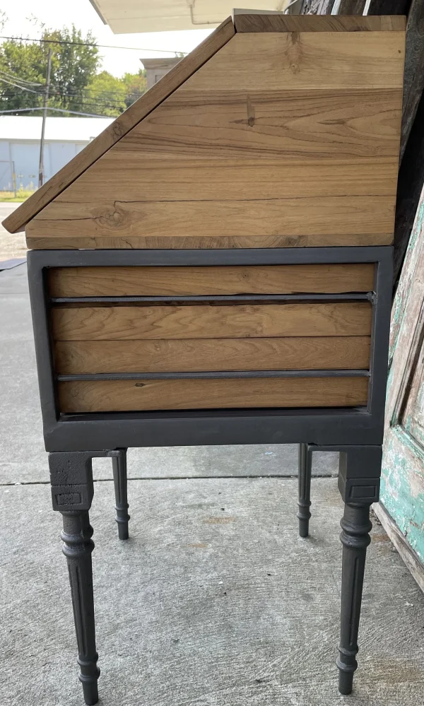 Industrial Teak Shadow Box Cabinet - Image 5