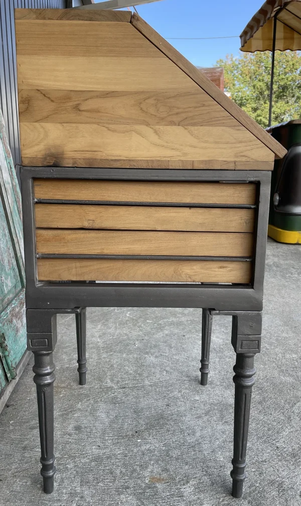 Industrial Teak Shadow Box Cabinet - Image 6