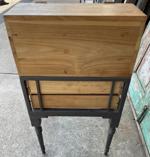 Industrial Teak Shadow Box Cabinet - Image 9