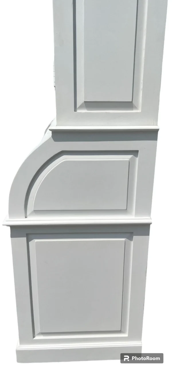 Modern Farmhouse Tall White Glass Door Kitchen Cabinet - Image 7