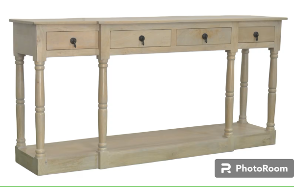 Contemporary Coastal 4-Drawer Breakfront Console - Image 2