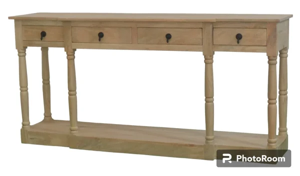Modern Coastal 4 Drawer Breakfront Console Table - Image 2