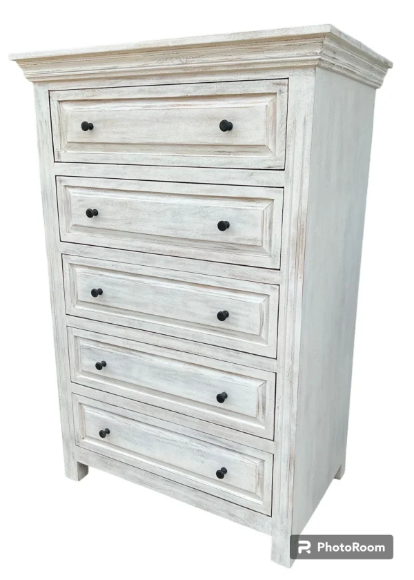 Shaker Style 5-Drawer Tallboy Dresser - Image 3