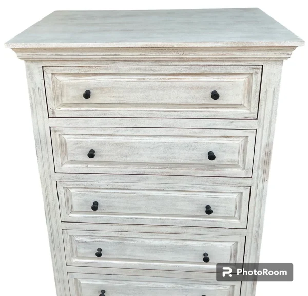 Shaker Style 5-Drawer Tallboy Dresser - Image 4