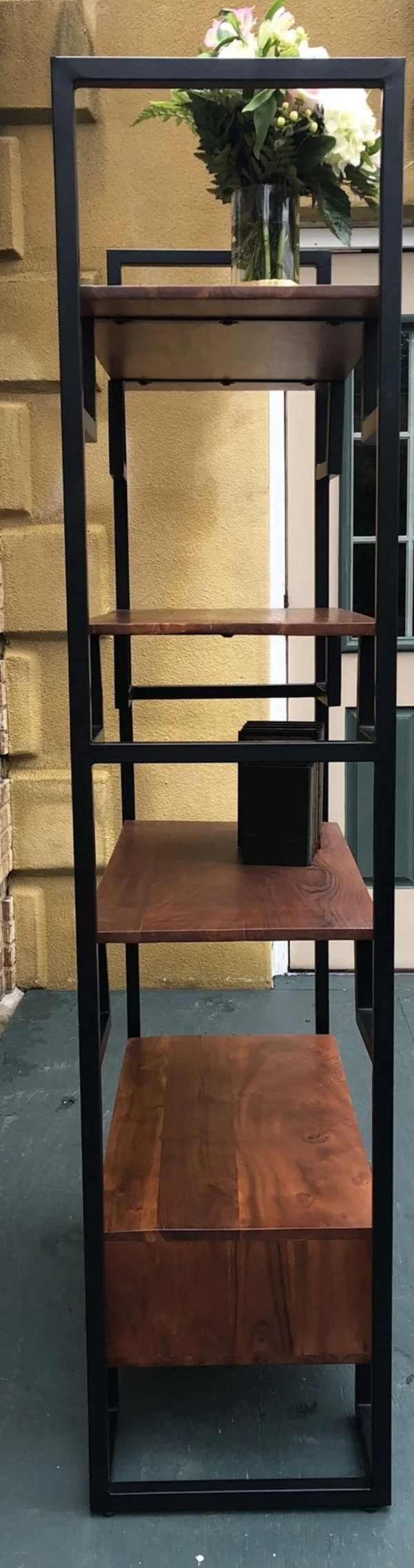 Modern Industrial Iron Bookcase - Image 4