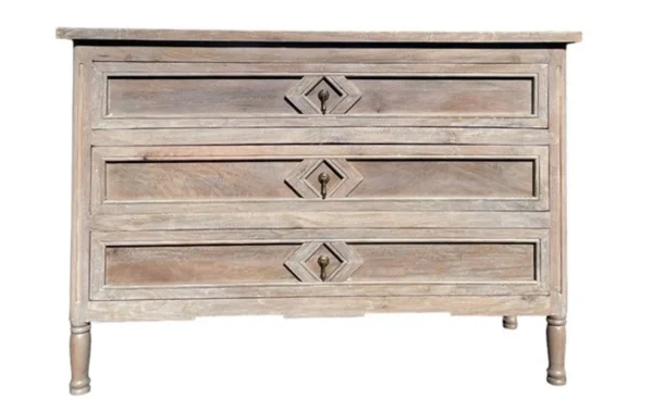 Shanghai Carved 3-Drawer Bachelor’s Chest - Image 2