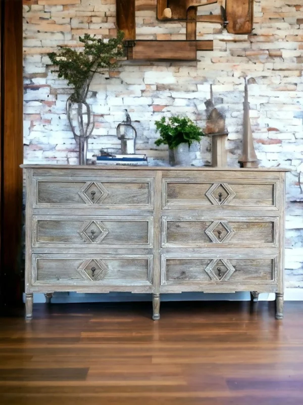 Coastal Shanghai 6-Drawer Tall Dresser - Image 2