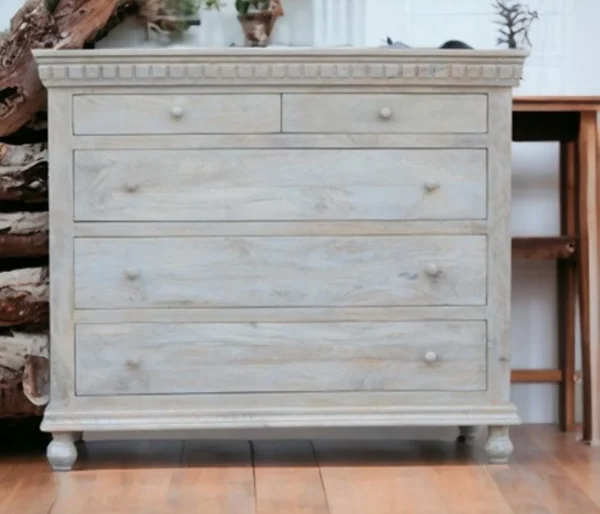 Coastal 5-Drawer Tall Dresser - Image 4