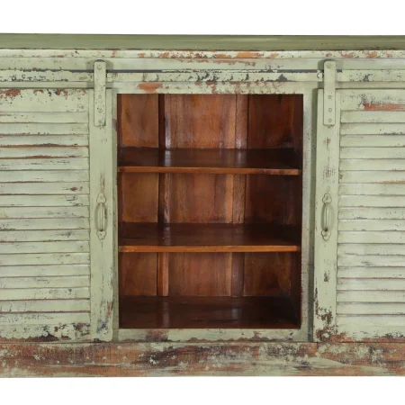 Country Farmhouse Sliding Shutter Media Console