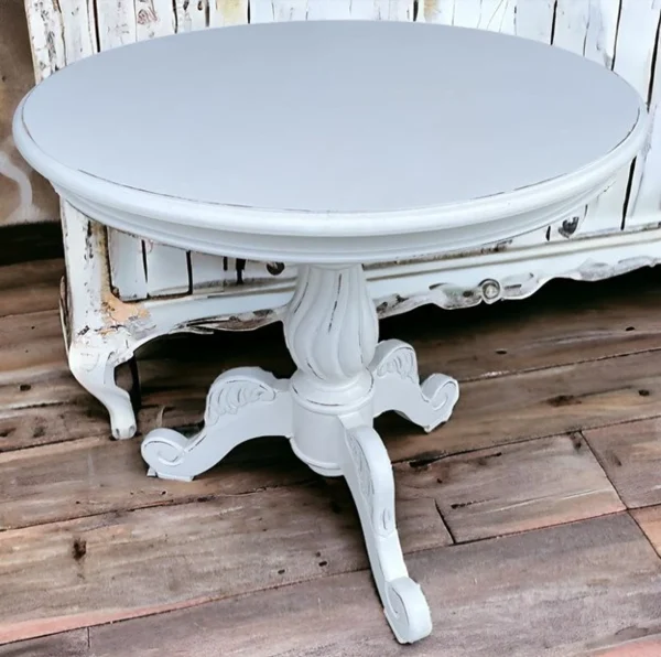 Shabby Chic Victorian Round Parlor Table - Image 2