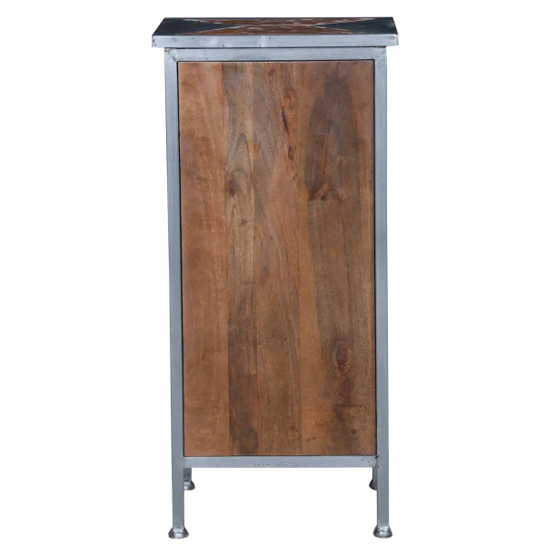 Southwest Industrial Chic Small Narrow Iron Chest of 5 Drawers - Image 5