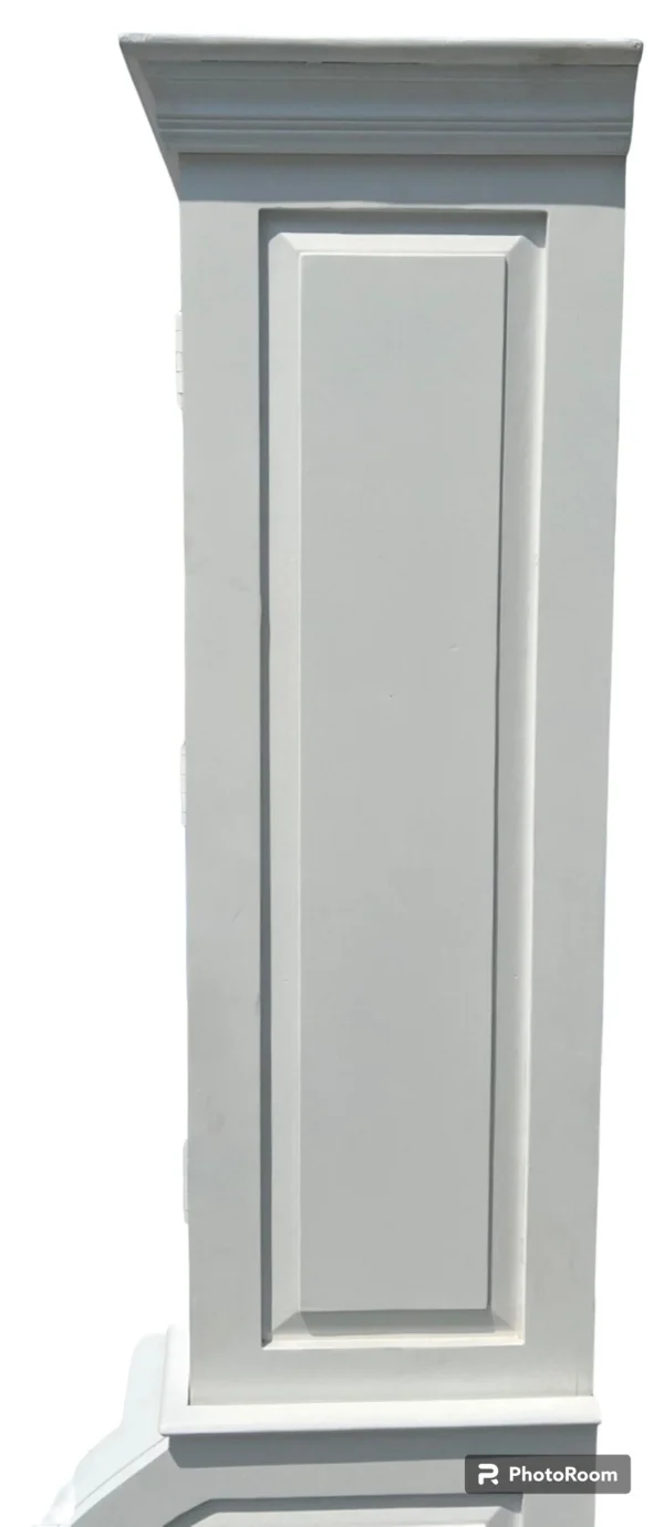Modern Farmhouse Tall White Glass Door Kitchen Cabinet - Image 8