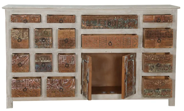 Coastal Boho 6' Mango Wood Buffet Sideboard - Image 4
