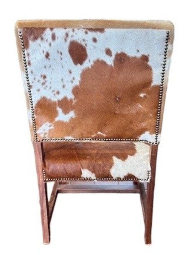 Set of 4 Southwestern Leather Dining Chairs - Image 9