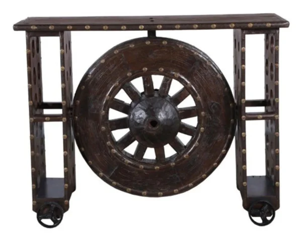 Southwestern Rustic Wagon Wheel Console - Image 2