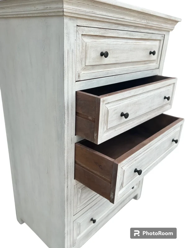 Shaker Style 5-Drawer Tallboy Dresser - Image 5