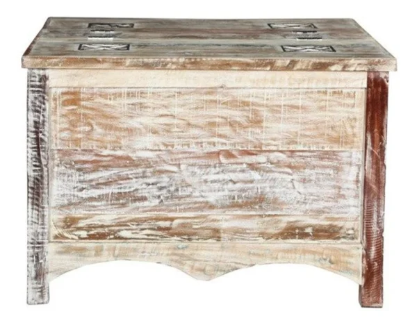 Mango Wood Blanket Storage Chest - Image 4