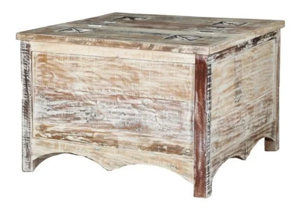 Mango Wood Blanket Storage Chest - Image 2
