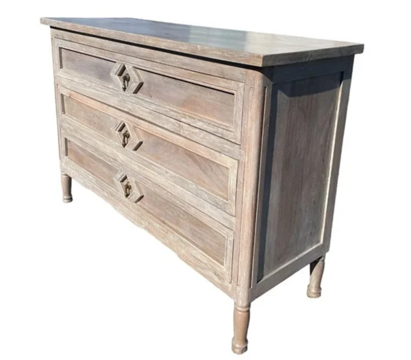 Shanghai Carved 3-Drawer Bachelor’s Chest - Image 4