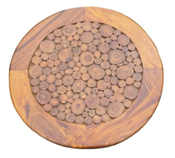 Wooden Sunflower Outdoor Garden Table & 2 Chairs - Image 3