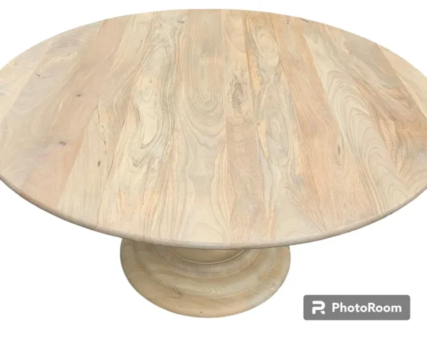 Coastal Farmhouse Round Dining Table - Image 3