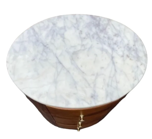 Pair of Modern Farmhouse Oval 3-Drawer Nightstands - Image 6