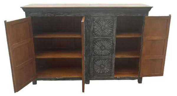 Modern Carved Flower Console - Image 4