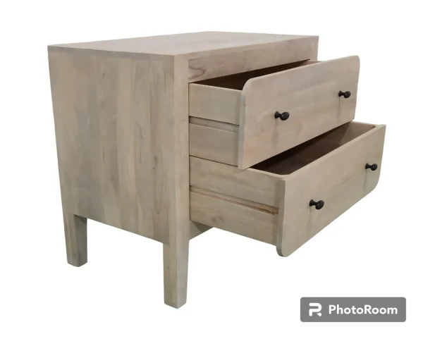 Pair of Coastal Mango Wood Nightstands - Image 5