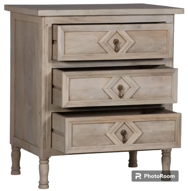 Pair of Coastal 3-Drawer Nightstands - Image 3