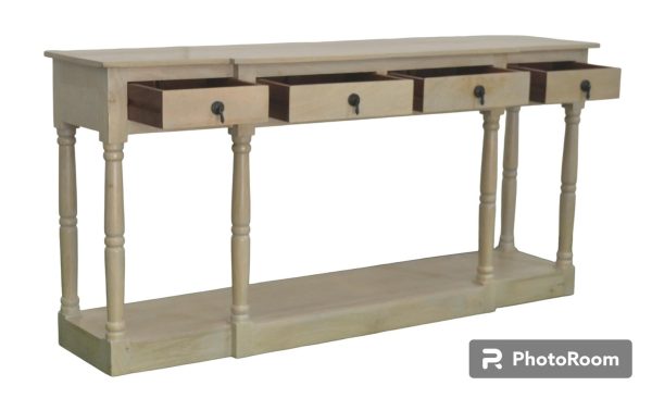 Contemporary Coastal 4-Drawer Breakfront Console - Image 4