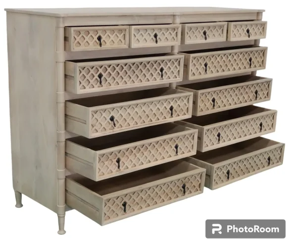 Country Farmhouse 12-Drawer Dresser - Image 4
