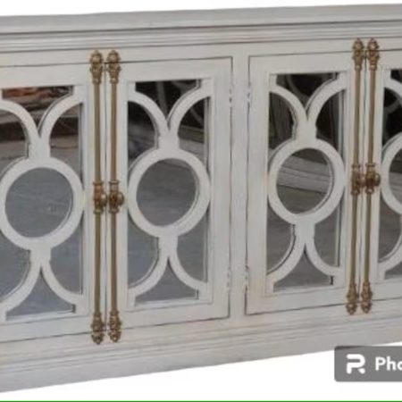 Contemporary White Mirror Door Buffet