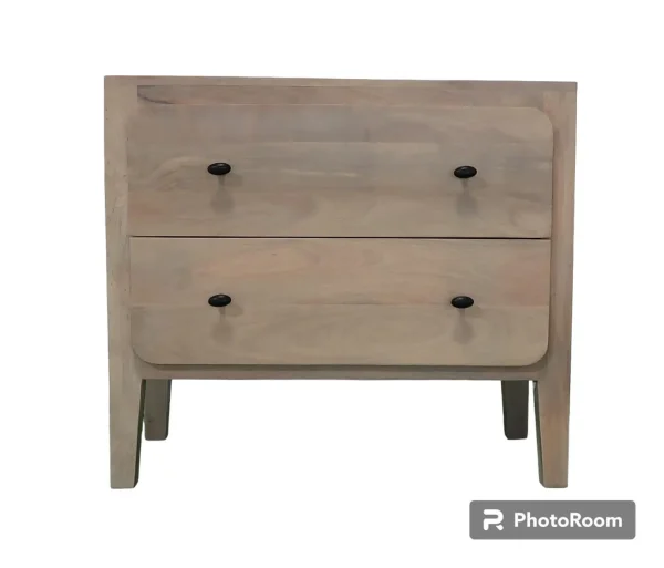 Pair of Coastal Mango Wood Nightstands - Image 2