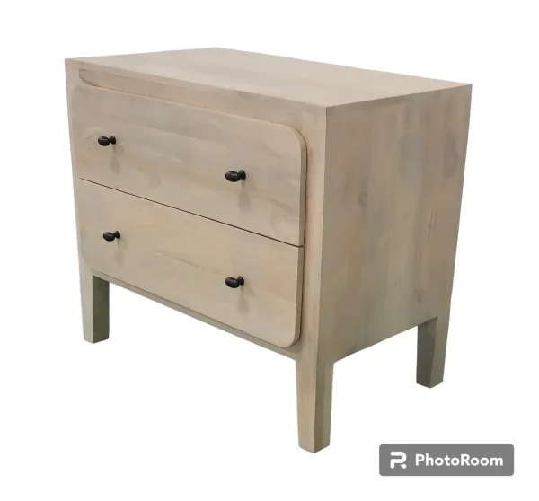 Pair of Coastal Mango Wood Nightstands - Image 4