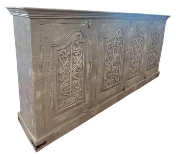 Contemporary Carved 4-Door Sideboard - Image 4
