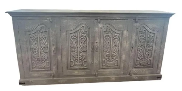 Contemporary Carved 4-Door Sideboard - Image 3